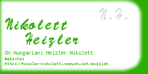 nikolett heizler business card